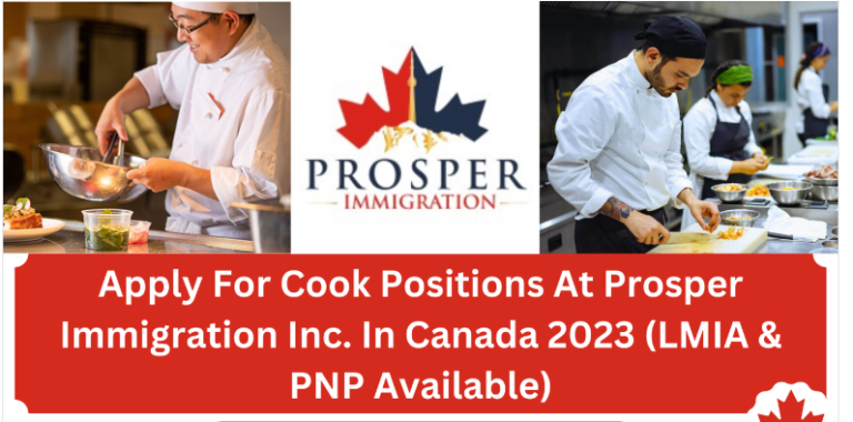 Apply for Cook Positions in Canada 2023 -